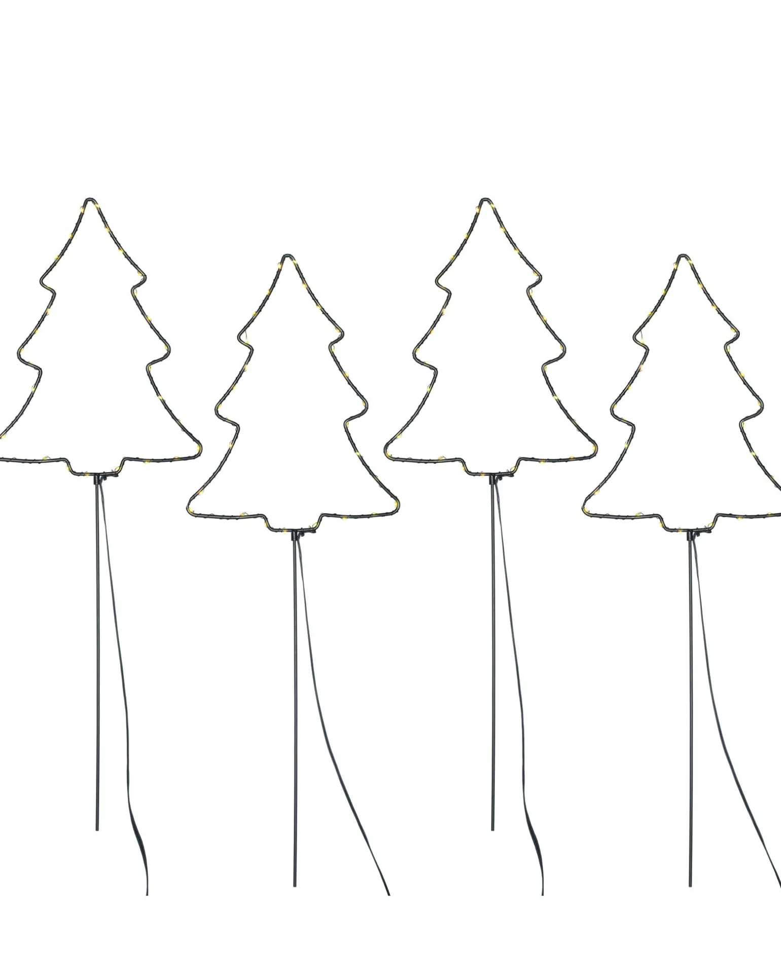 WeRChristmas Set Of 4 Christmas Tree Pathway Stake Lights, 70 Cm^ Pathway Lights