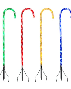 WeRChristmas Set Of 4 Connectable Candy Cane Pathway Lights, 75 Cm^ Connectable Lights