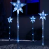 WeRChristmas Set Of 4 Connectable Star Pathway Stake Lights, Bright White, 77 Cm^ Connectable Lights