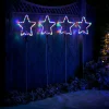 WeRChristmas Set Of 4 Flashing Star Rope Light Silhouette, 120 Cm^ Festive Star, Snowflake & Sign Lights|Pathway Lights