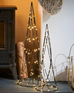 WeRChristmas Set Of 2 Geometric Christmas Tree Cones, 60 Cm^ Table Decorations