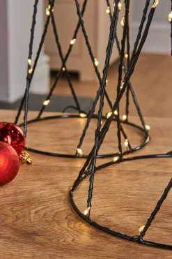 WeRChristmas Set Of 2 Geometric Christmas Tree Cones, 60 Cm^ Table Decorations