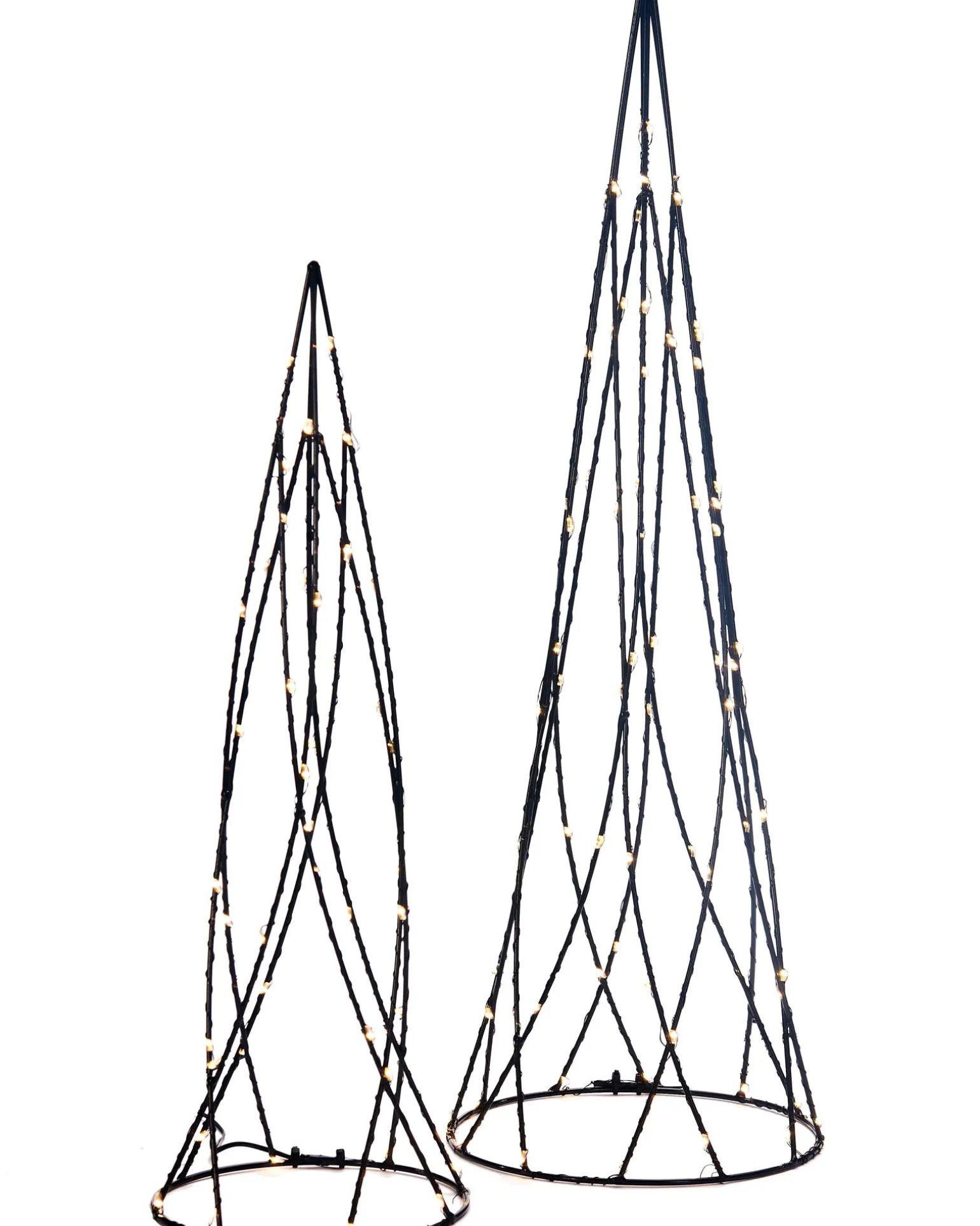 WeRChristmas Set Of 2 Geometric Christmas Tree Cones, 60 Cm^ Table Decorations
