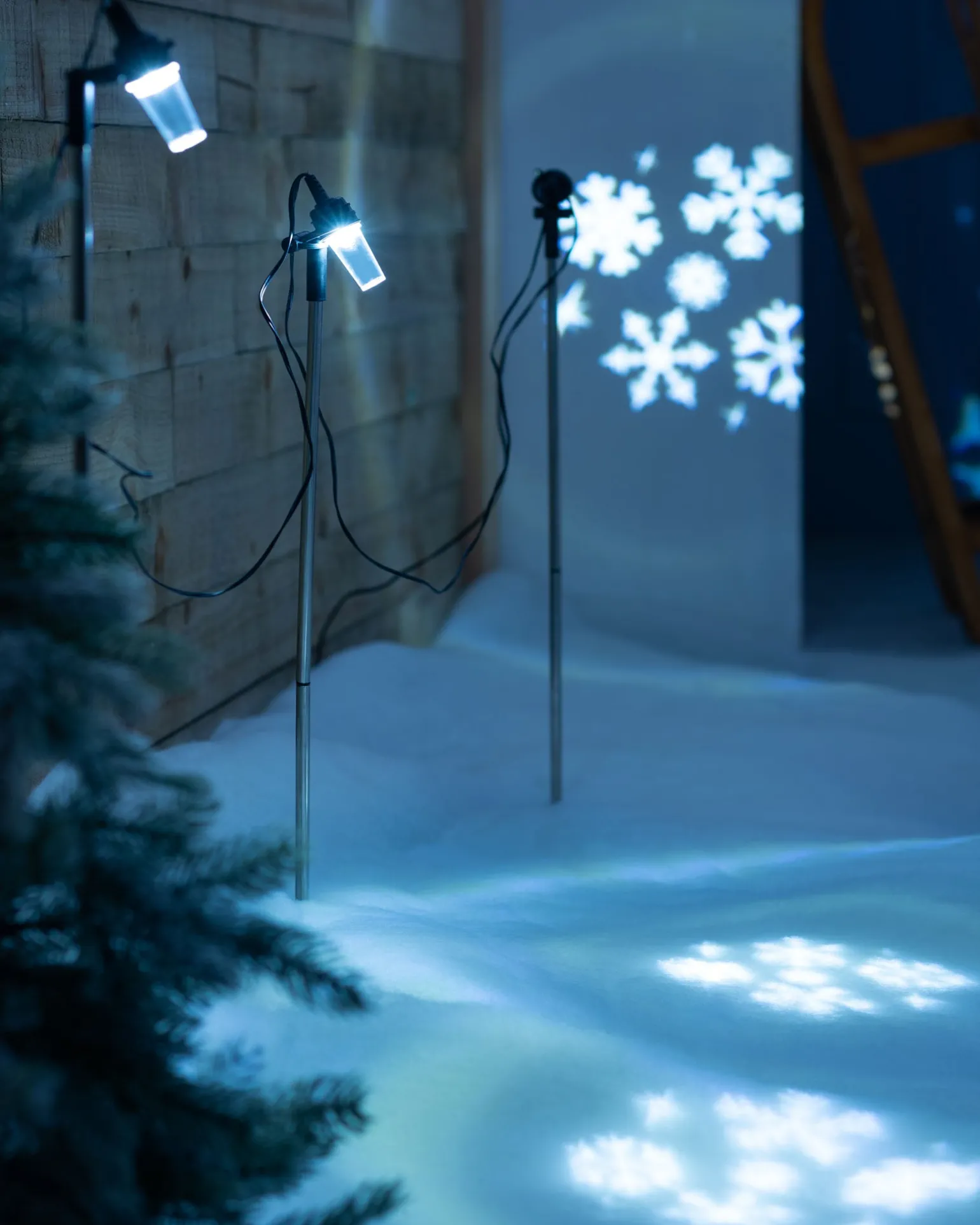 WeRChristmas Set Of 3 LED Snowflake Projector Lights, 72 Cm^ Pathway Lights