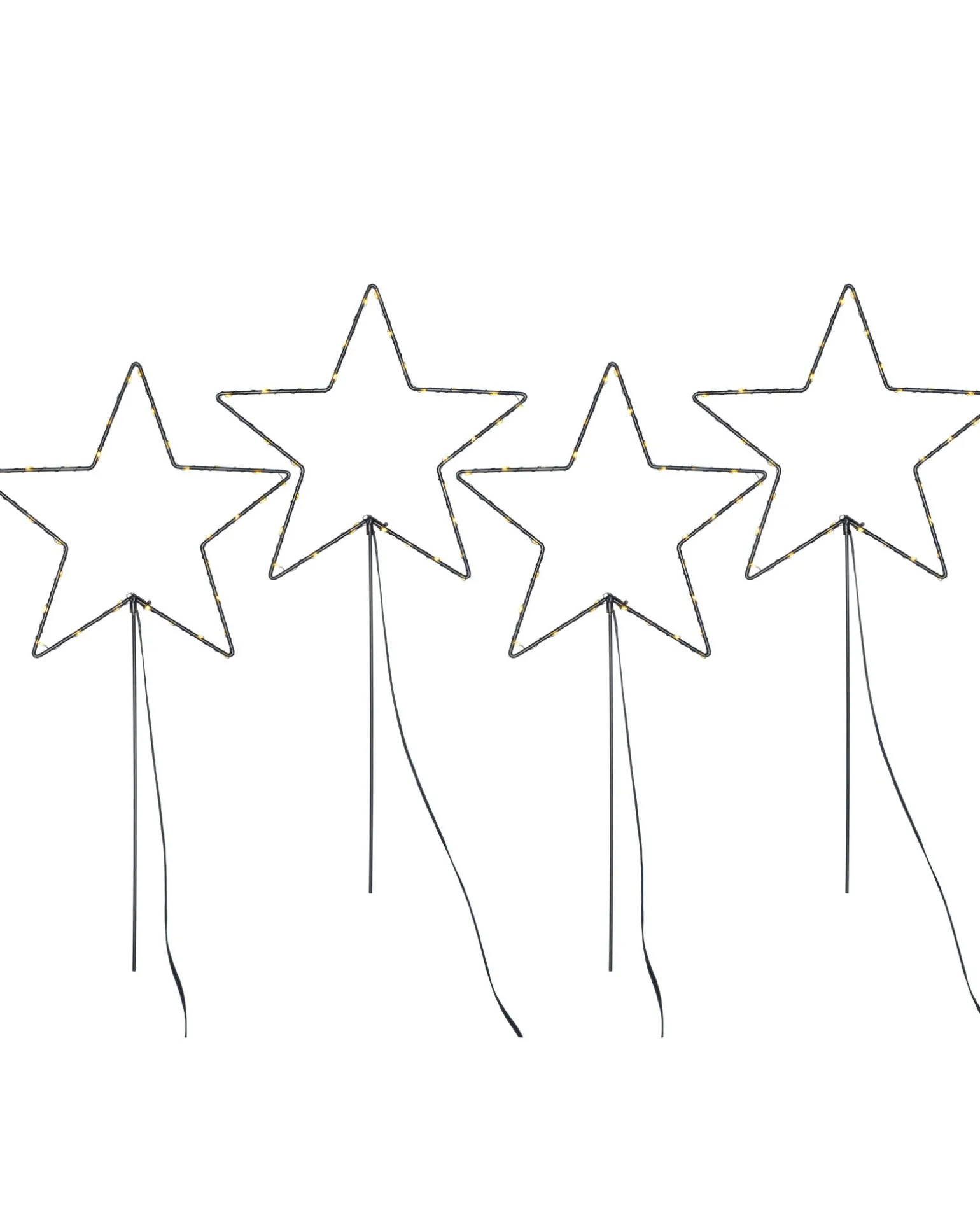 WeRChristmas Set Of 4 Pre-Lit Star Pathway Lights, 65 Cm^ Pathway Lights
