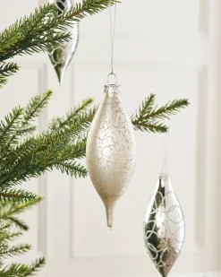 WeRChristmas Silver Glass Baubles, 5 Pack, 15 Cm^ Glass Baubles