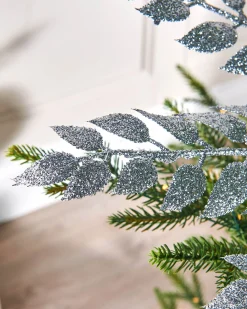 WeRChristmas Silver Leaf Christmas Tree Spray, 73 Cm^ Flowers & Foliage|Flowers & Foliage