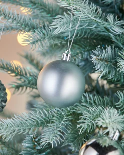 WeRChristmas Silver Shatterproof Baubles, 50 Pack, 6 Cm^ Shatterproof Baubles