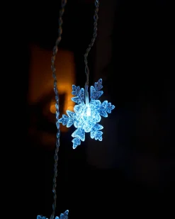 WeRChristmas Snowflake Curtain Net Light, White, 1.2 M^ Window Silhouettes|Curtain & Net Lights