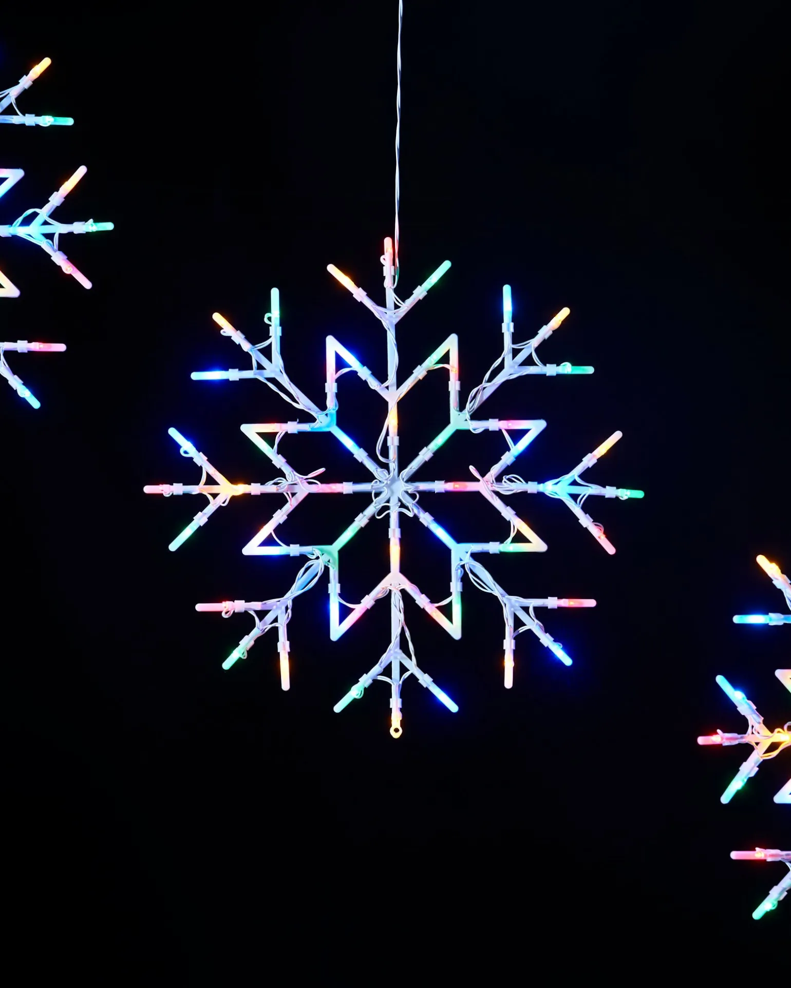 WeRChristmas Snowflake Silhouette, Multi-Coloured, 36 Cm^ Window Silhouettes|Festive Star, Snowflake & Sign Lights