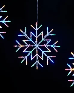 WeRChristmas Snowflake Silhouette, Multi-Coloured, 36 Cm^ Window Silhouettes|Festive Star, Snowflake & Sign Lights