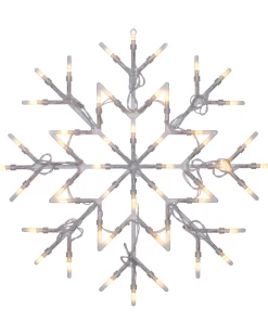 WeRChristmas Snowflake Silhouette, Warm White, 36 Cm^ Window Silhouettes|Festive Star, Snowflake & Sign Lights