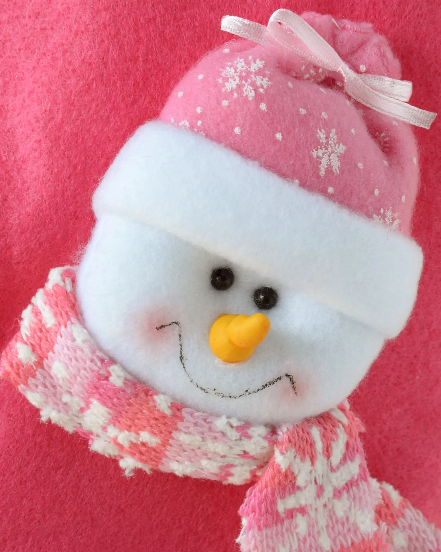 WeRChristmas Snowman Stocking, Pink/Purple, 48 Cm^ Novelty
