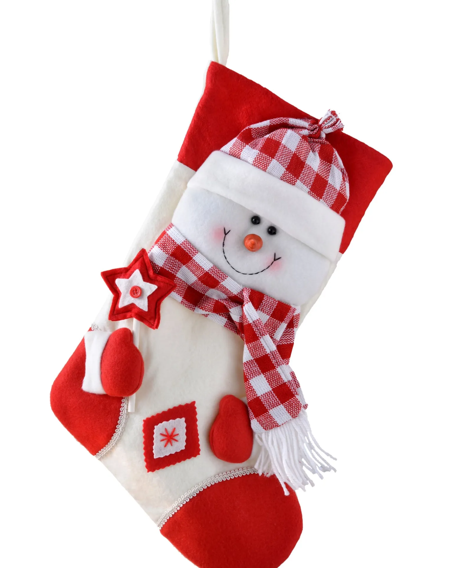 WeRChristmas Snowman Stocking, Tartan, 48 Cm^ Novelty