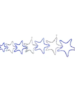WeRChristmas 7-Star Motif Rope Light Silhouette, White/Blue, 119 Cm^ Festive Star, Snowflake & Sign Lights