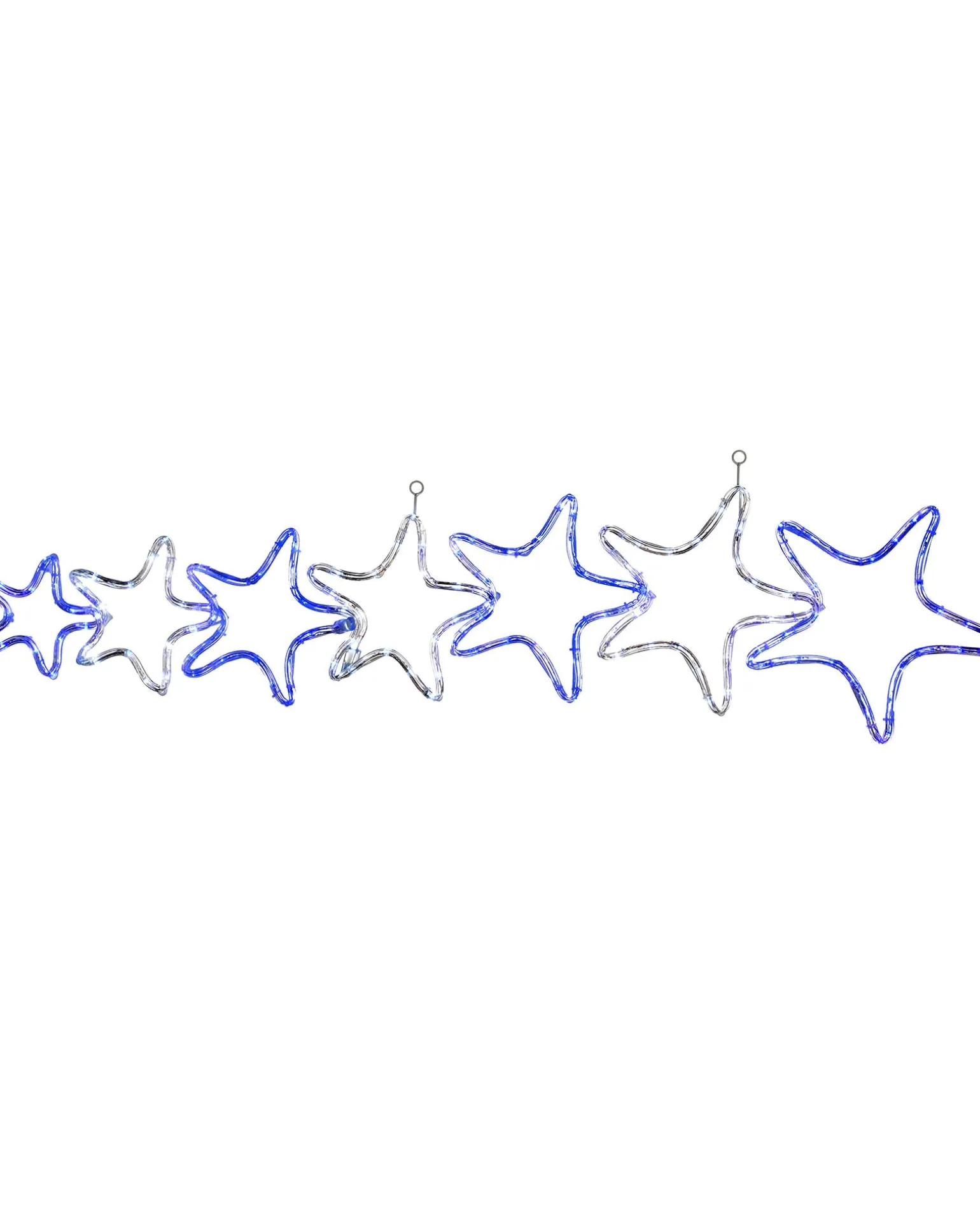 WeRChristmas 7-Star Motif Rope Light Silhouette, White/Blue, 119 Cm^ Festive Star, Snowflake & Sign Lights