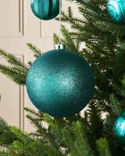 WeRChristmas Teal Large Glitter Shatterproof Bauble, 15 Cm^ Oversized Baubles|Shatterproof Baubles