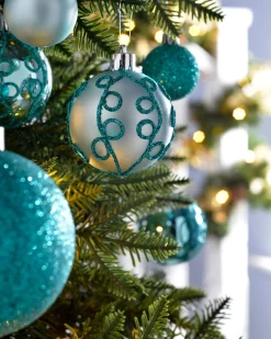 WeRChristmas Teal Shatterproof Baubles, 50 Pack^ Shatterproof Baubles