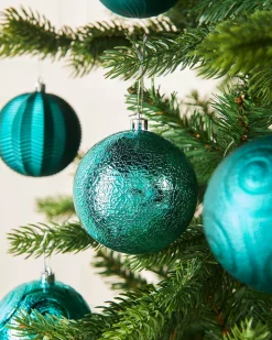 WeRChristmas Teal Shatterproof Baubles, 16 Pack, 8 Cm^ Shatterproof Baubles