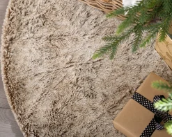 WeRChristmas Two Tones Fur Tree Skirt, Brown, 120 Cm^ Skirts & Collars