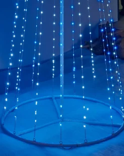 WeRChristmas Waterfall Christmas Tree, Blue/White, 2.1 M^ Tree Silhouettes