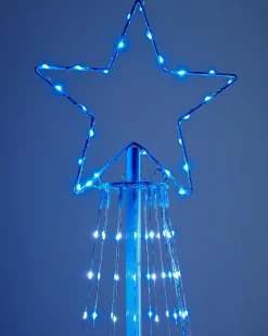 WeRChristmas Waterfall Christmas Tree, Blue/White, 2.1 M^ Tree Silhouettes