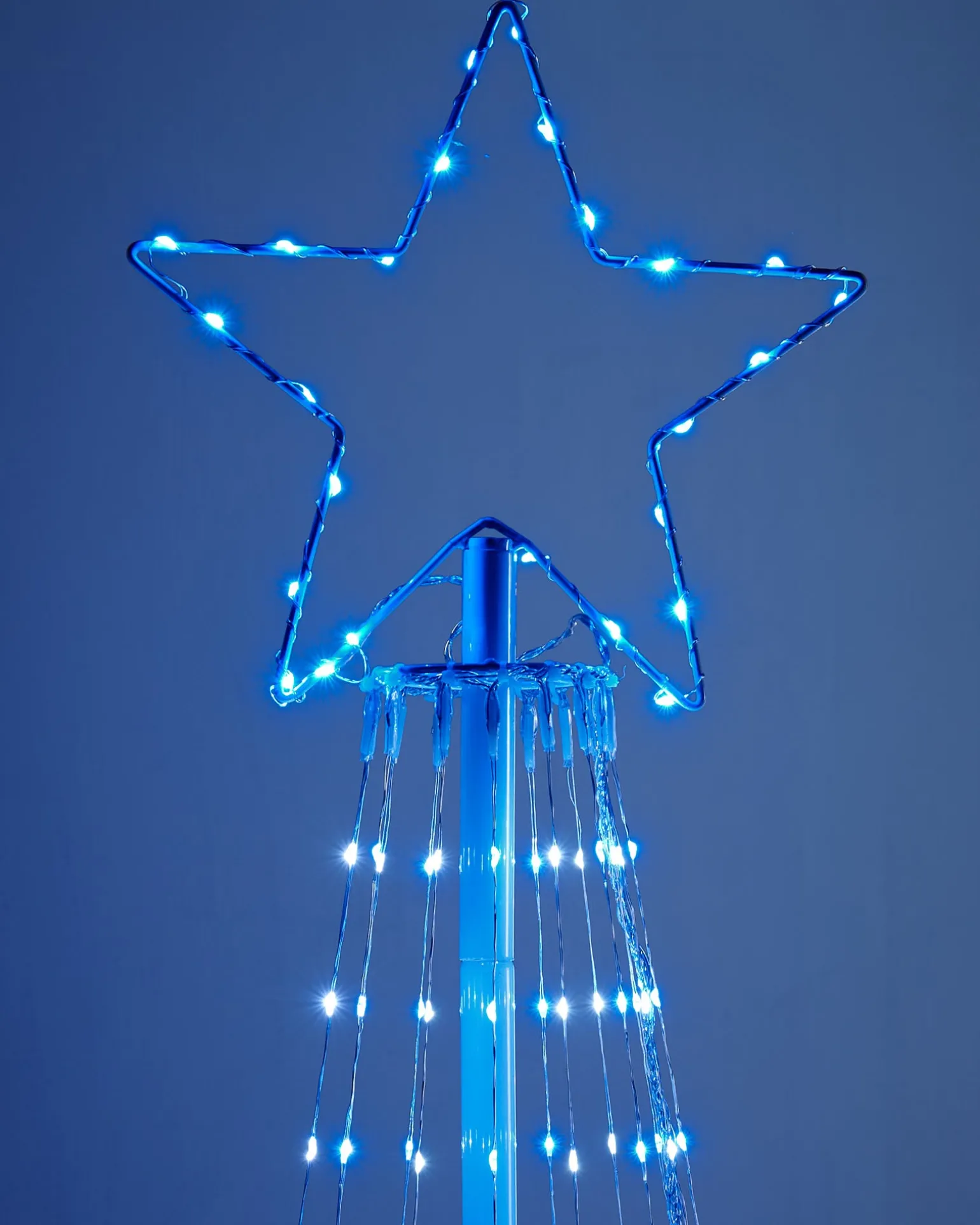 WeRChristmas Waterfall Christmas Tree, Blue/White, 2.1 M^ Tree Silhouettes