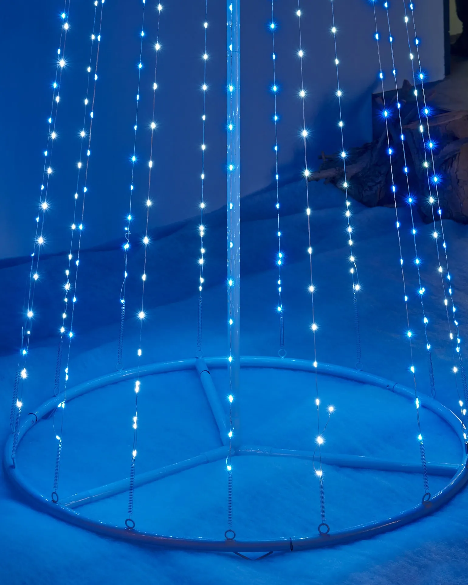 WeRChristmas Waterfall Christmas Tree, Blue/White, 2.1 M^ Tree Silhouettes