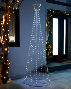 WeRChristmas Waterfall Christmas Tree, White, 2.1 M^ Tree Silhouettes