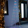 WeRChristmas Waterfall Christmas Tree, Rainbow, 2.1 M^ Tree Silhouettes