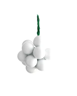 WeRChristmas White Glass Berry Cluster Baubles, 10 Pack^ Glass Baubles