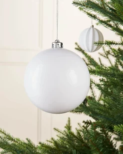 WeRChristmas White Large Gloss Shatterproof Bauble, 15 Cm^ Oversized Baubles|Shatterproof Baubles