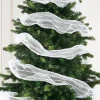 WeRChristmas White Mesh With White Dacron Lines, 9 M^ Deco Mesh