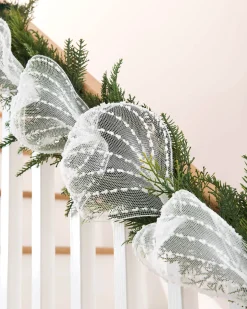 WeRChristmas White Mesh With White Dacron Lines, 9 M^ Deco Mesh