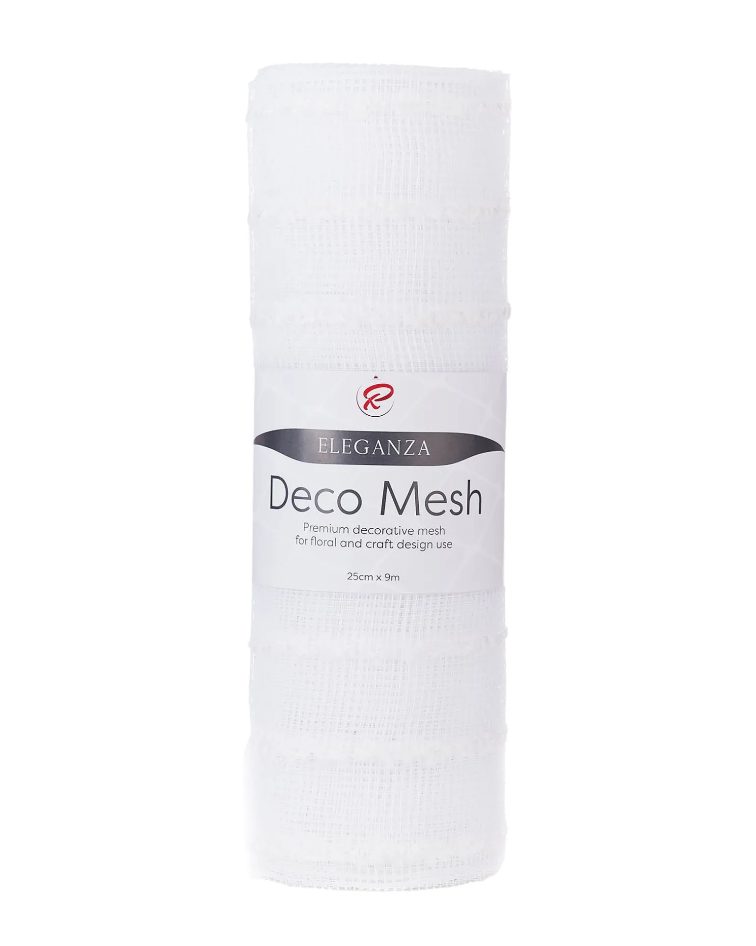 WeRChristmas White Mesh With White Dacron Lines, 9 M^ Deco Mesh