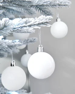 WeRChristmas White Shatterproof Bauble, 50 Pack^ Shatterproof Baubles